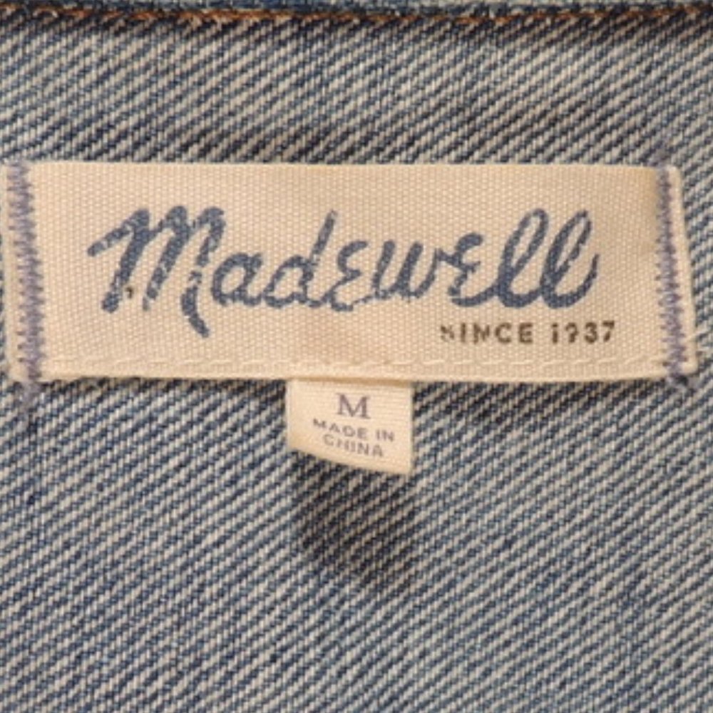 Madewell Faded Blue Denim Vest with Button Front - Picture 5 of 12
